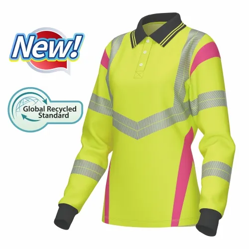 HI-VIS Women's Premium  Polo Shirt L/S