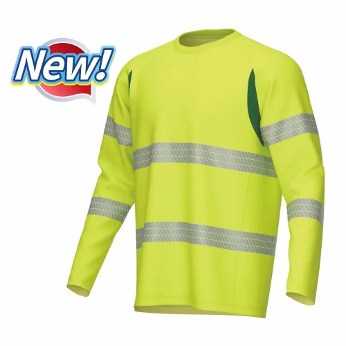 HI-VIS Mesh Insert Anti-bacterial T-shirt L/S