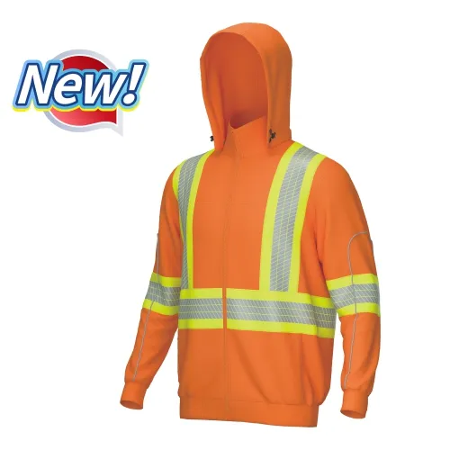 HI-VIS X Back Contrast Hoodie Sweatshirt