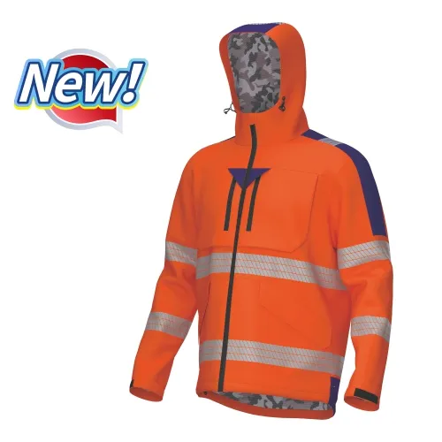 HI-VIS Two-tone Lined Rain Jacket